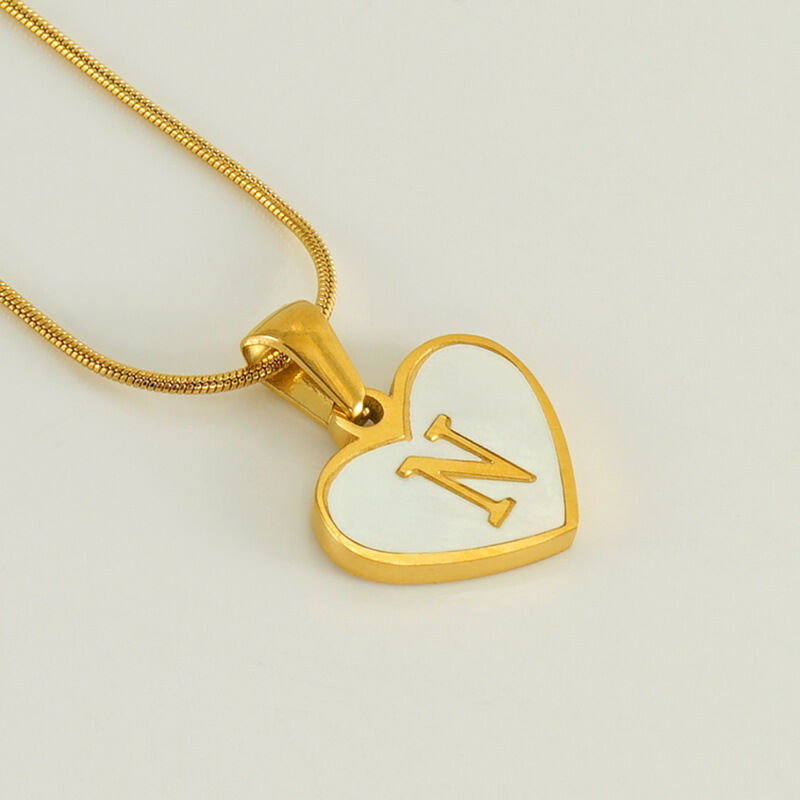 White Shell Letter N (With Chain) Picture14