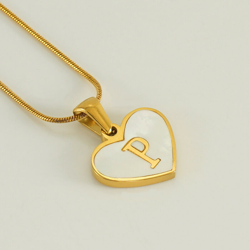 White Shell Letter P (With Chain) Picture16