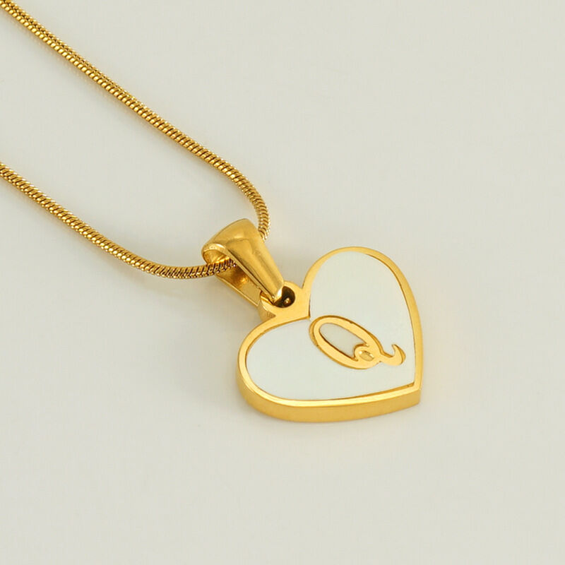 White Shell Letter Q (With Chain) Picture17