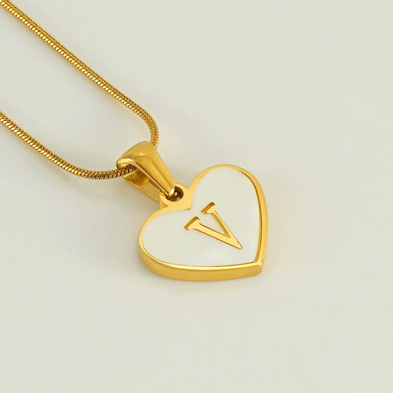 White Shell Letter V (With Chain) Picture22
