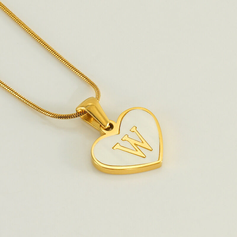 White Shell Letter W (With Chain) Picture23