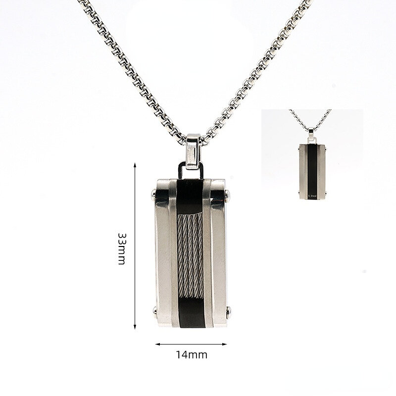 1 Piece Hip-hop Trendy Rectangular Zircon Men's And Women's Necklace h5