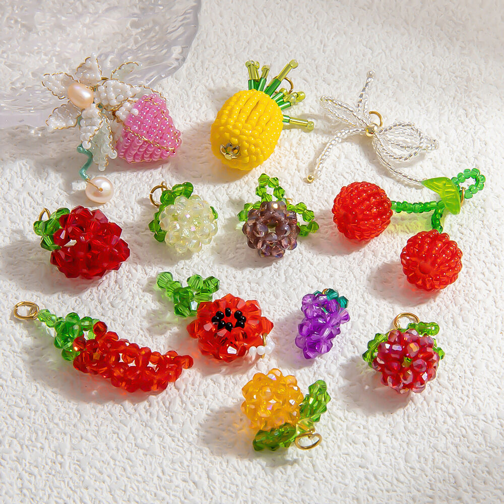 1 par de colgantes de cristal con diseño de plantas dulces de la serie romántica para mujer Imagen2