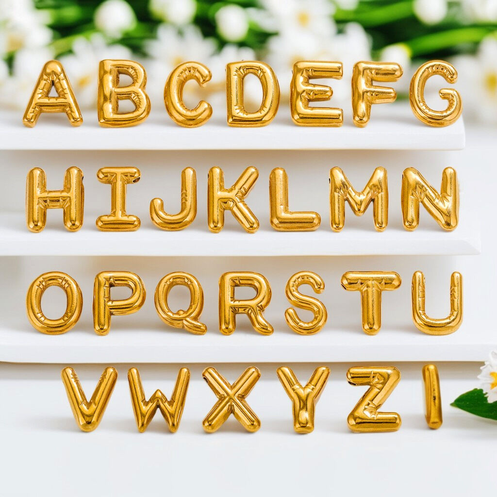1 pair simple series simple letter  gold plated women pendants 