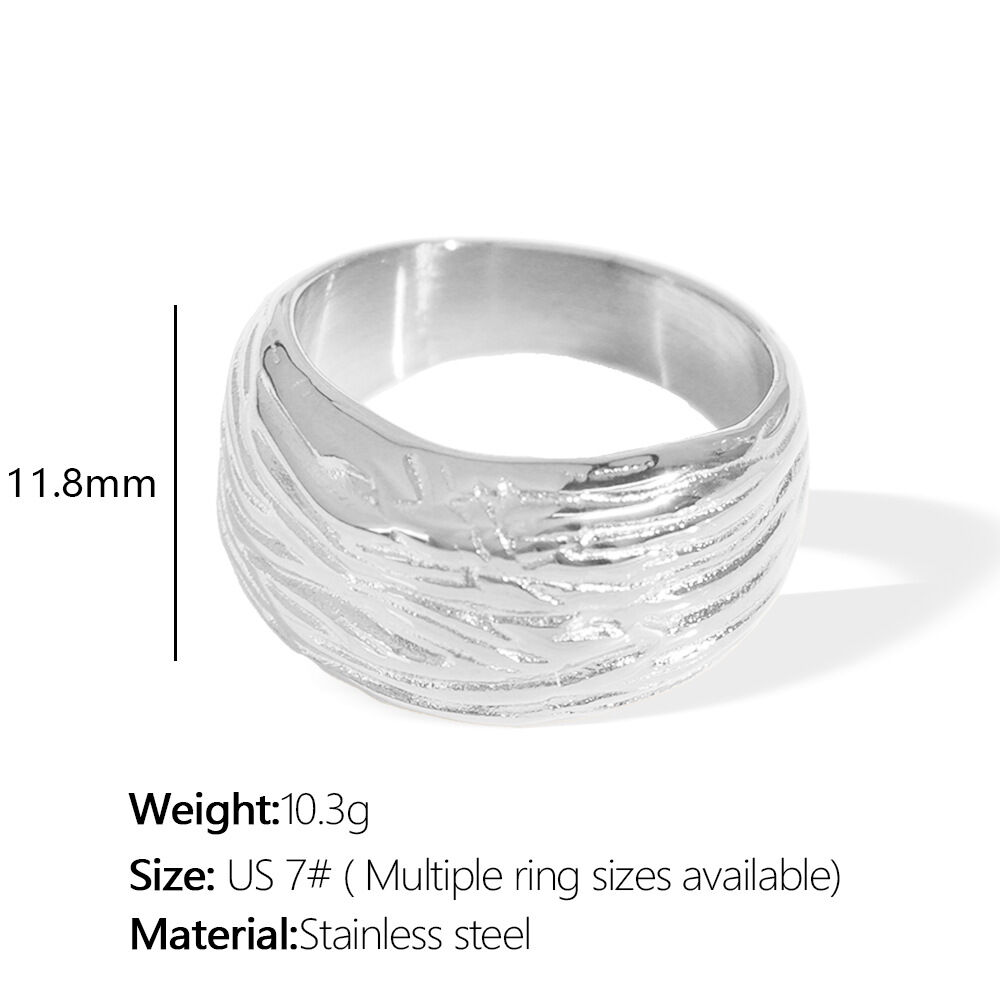 JZ112 Anillo de plata US 7# Imagen4