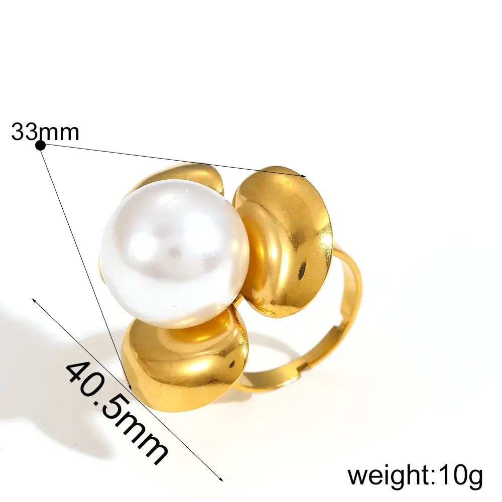 1 pair simple series daily geometric stainless steel  gold plated women adjustable rings h5 