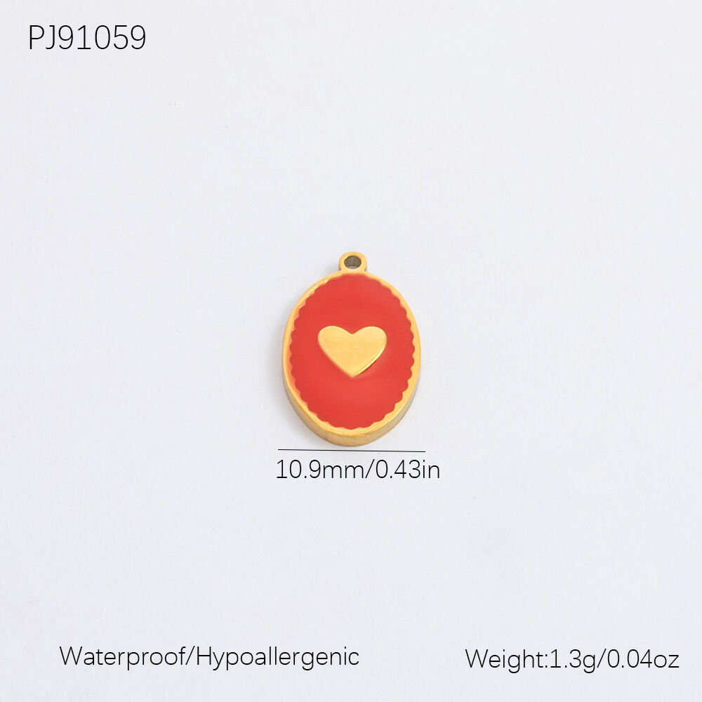 1 pieza de colgantes de acero inoxidable con diseño de fresa dulce, resistentes al agua, color dorado, para mujer.