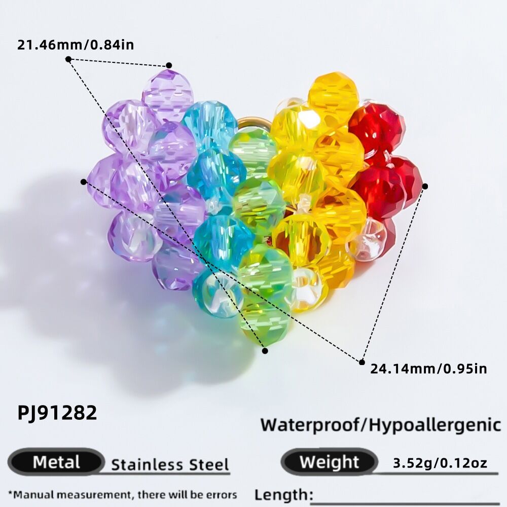 1 par de colgantes de cristal con diseño de plantas dulces de la serie romántica para mujer