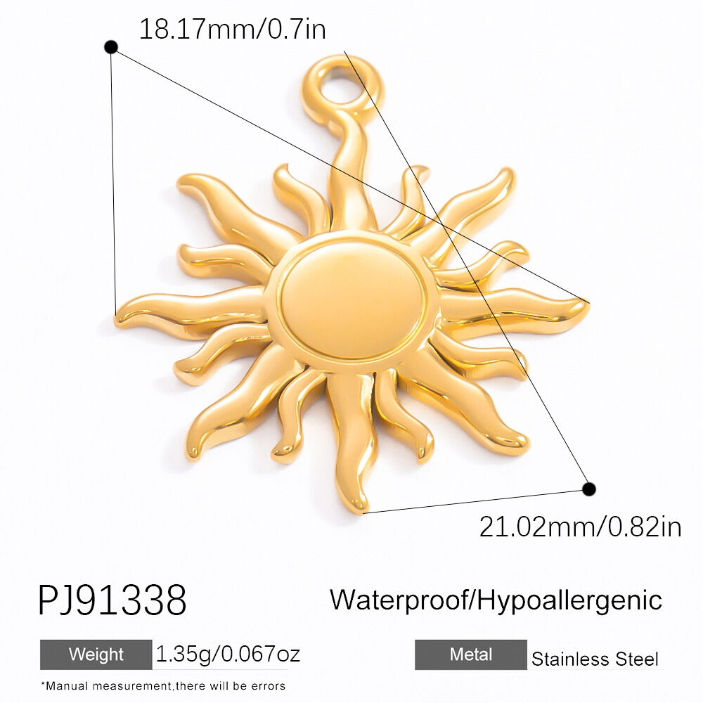 1 Stück Romantische Serie Atemberaubender Seestern Edelstahl Wasserdicht Goldfarben DIY Damenanhänger h5