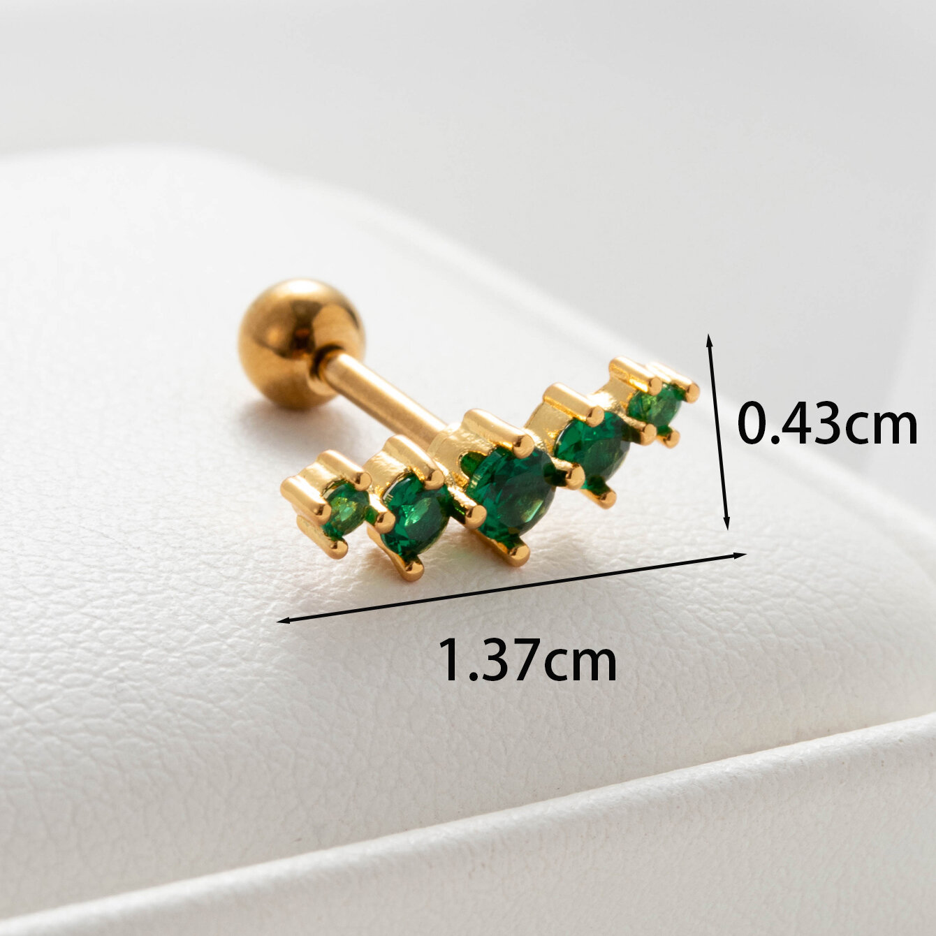 1 Piece Simple Series Simple Flower Titanium Steel No Plating Material Zircon Women Piercing Earrings