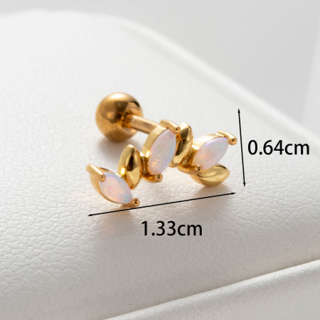 1 Piece Simple Series Classic Heart Titanium Steel No Plating Material Zircon Women Piercing Earrings