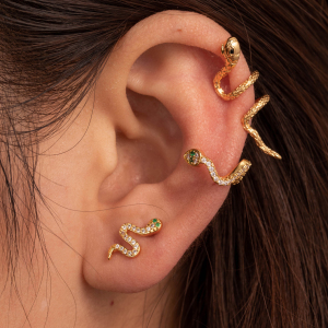 1 Piece Simple Series Classic Animal Titanium Steel No Plating Material Zircon Women Piercing Earrings h5 Picture3