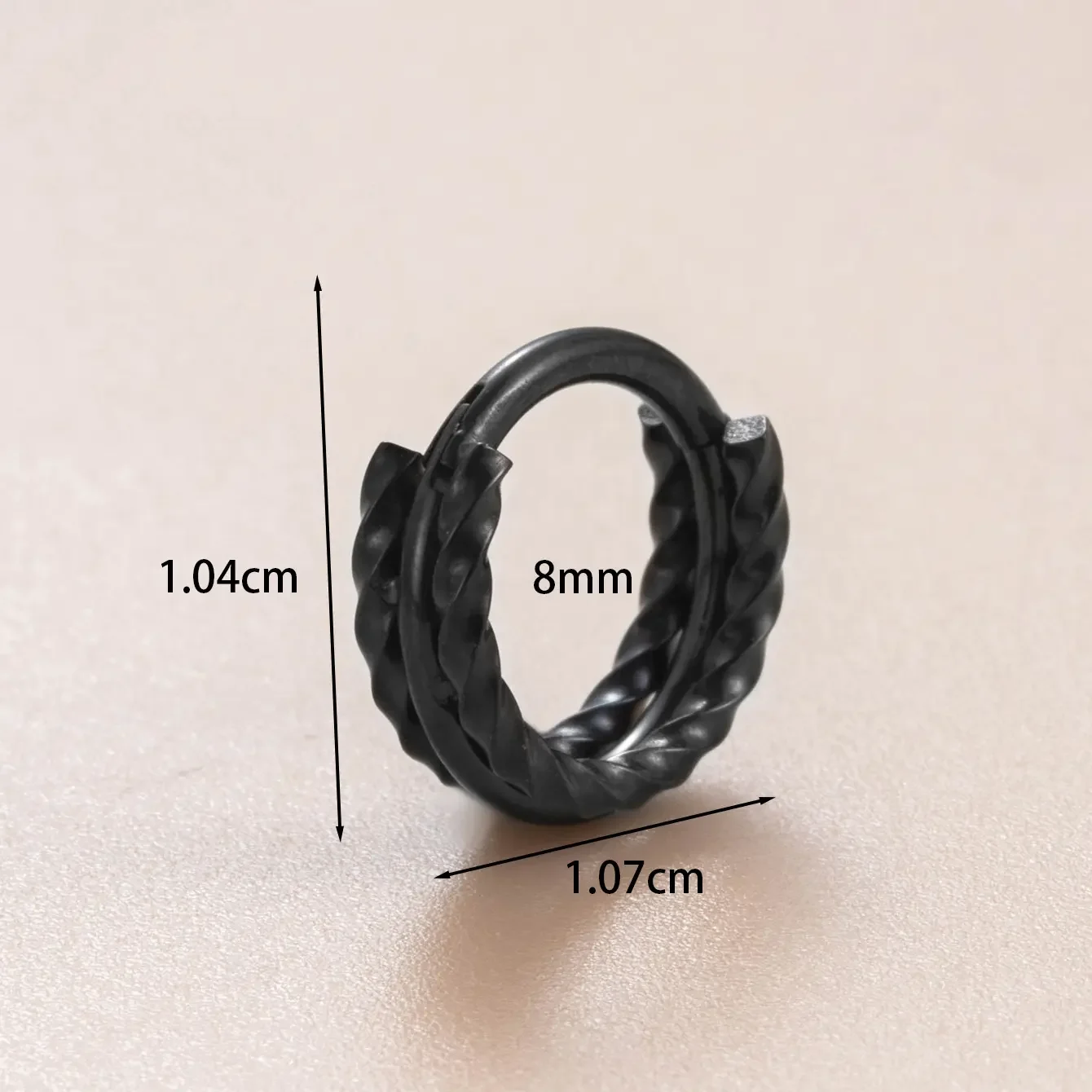 1 pezzo semplice serie classico cuore titanio acciaio senza placcatura materiale zircone orecchini da donna piercing