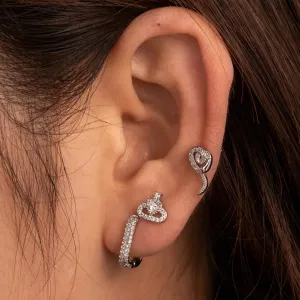 1 Piece Simple Series Classic Animal Copper No Plating Material Zircon Women Piercing Earrings h5 Picture3