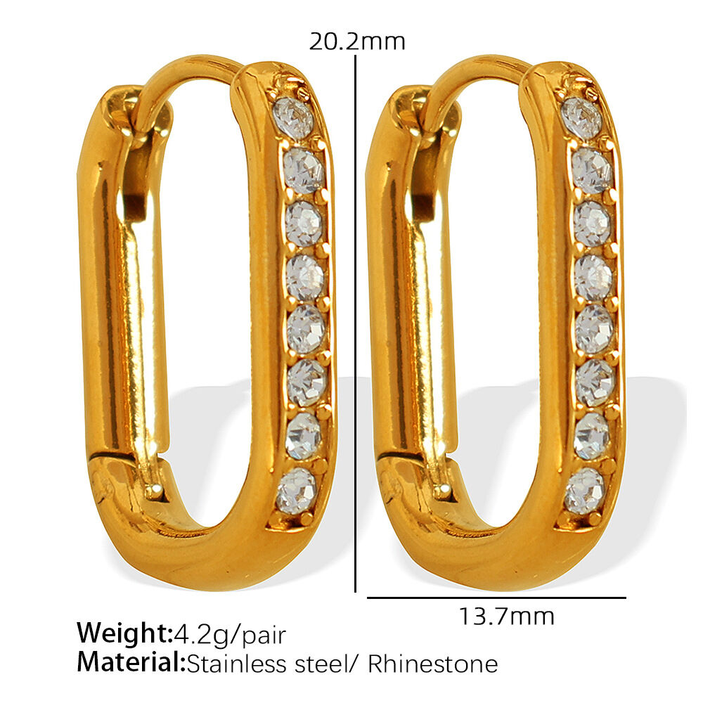 EH314 Weiße Diamant-Goldohrringe