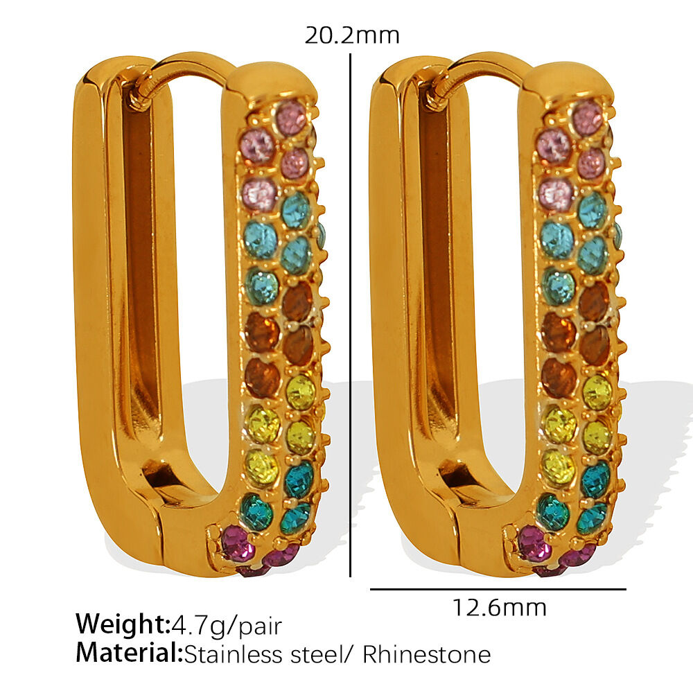 EH315 Farbe Diamant Gold Ohrringe Bild4