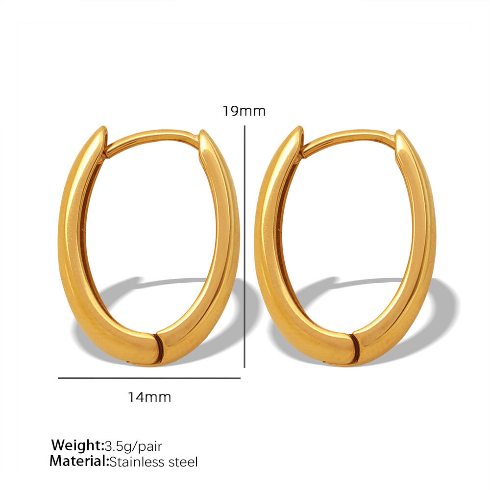 EH212 petites boucles d'oreilles dorées Image5