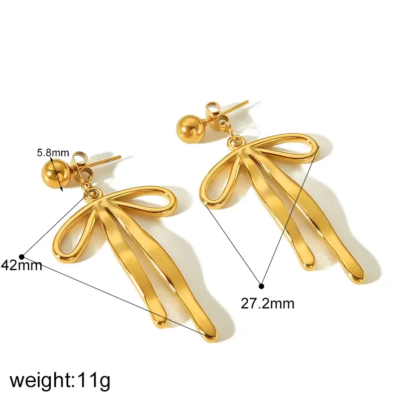 1 paire de boucles d'oreilles pendantes géométriques en acier inoxydable plaqué or personnalisées pour bijoux pour femmes à porter au quotidien h5