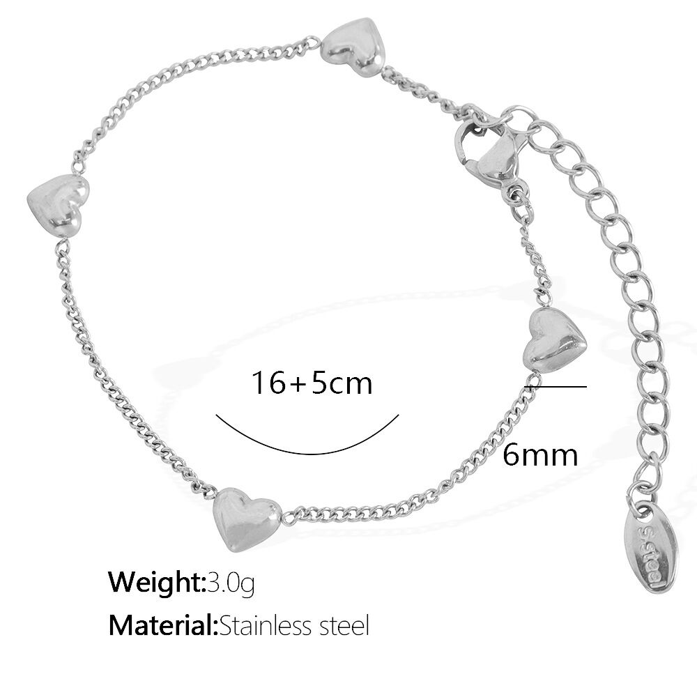 SL34 Kreuz Herz Silber Armband Bild2