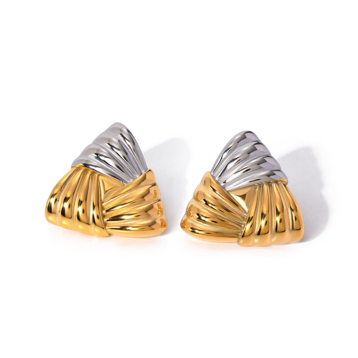stainless steel ladies geometric metal style earrings titanium steel love earrings female simple versatile style earrings h5