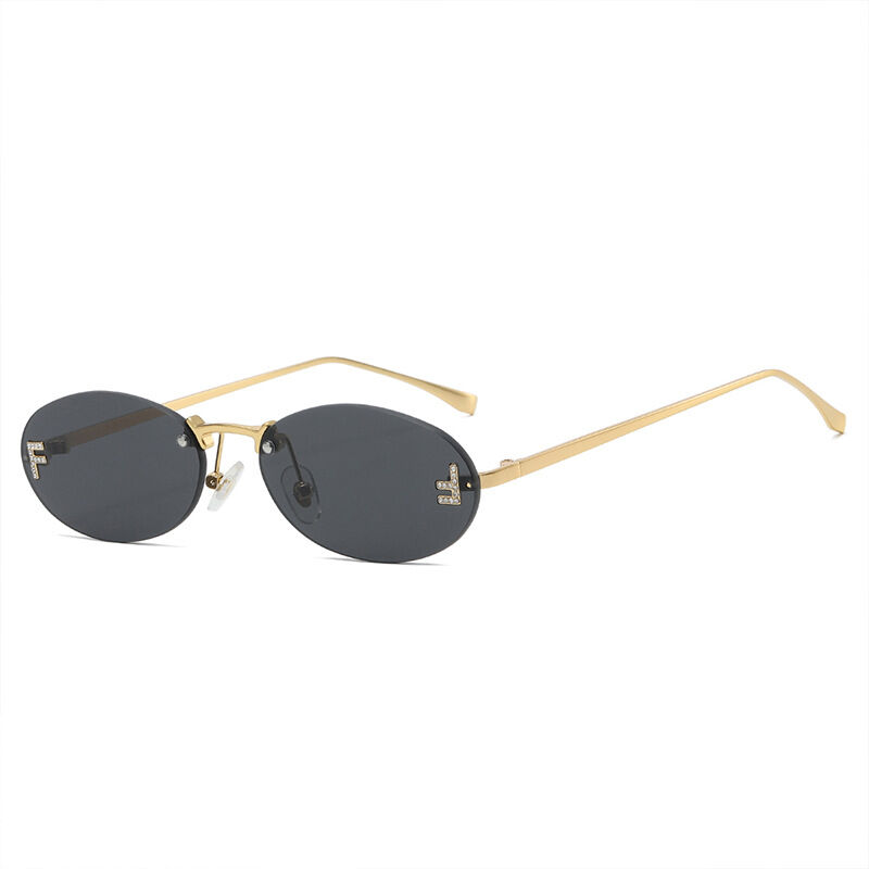 1 Pair Simple Series Daily Solid Color Alloy Women Sunglasses