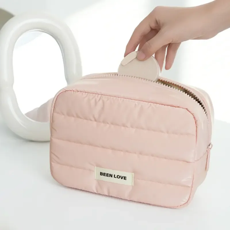 1 Piece Daily Series Plaid Portable Large Capacity Toiletry Women's Cosmetic Bags