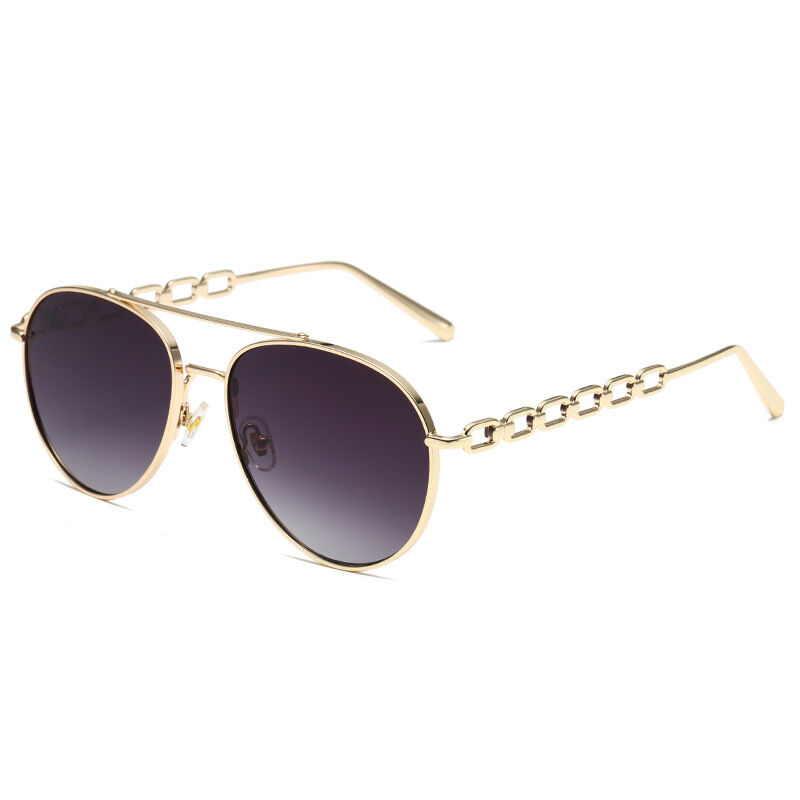 1 Pair Simple Series Sweet Solid Color Alloy Women Sunglasses h5