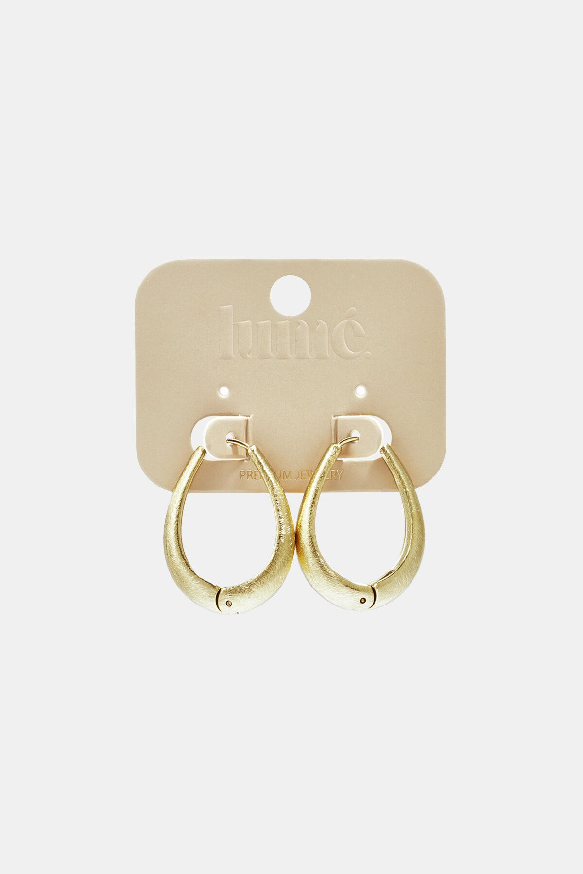 Oval-shaped hoop earrings Picture3