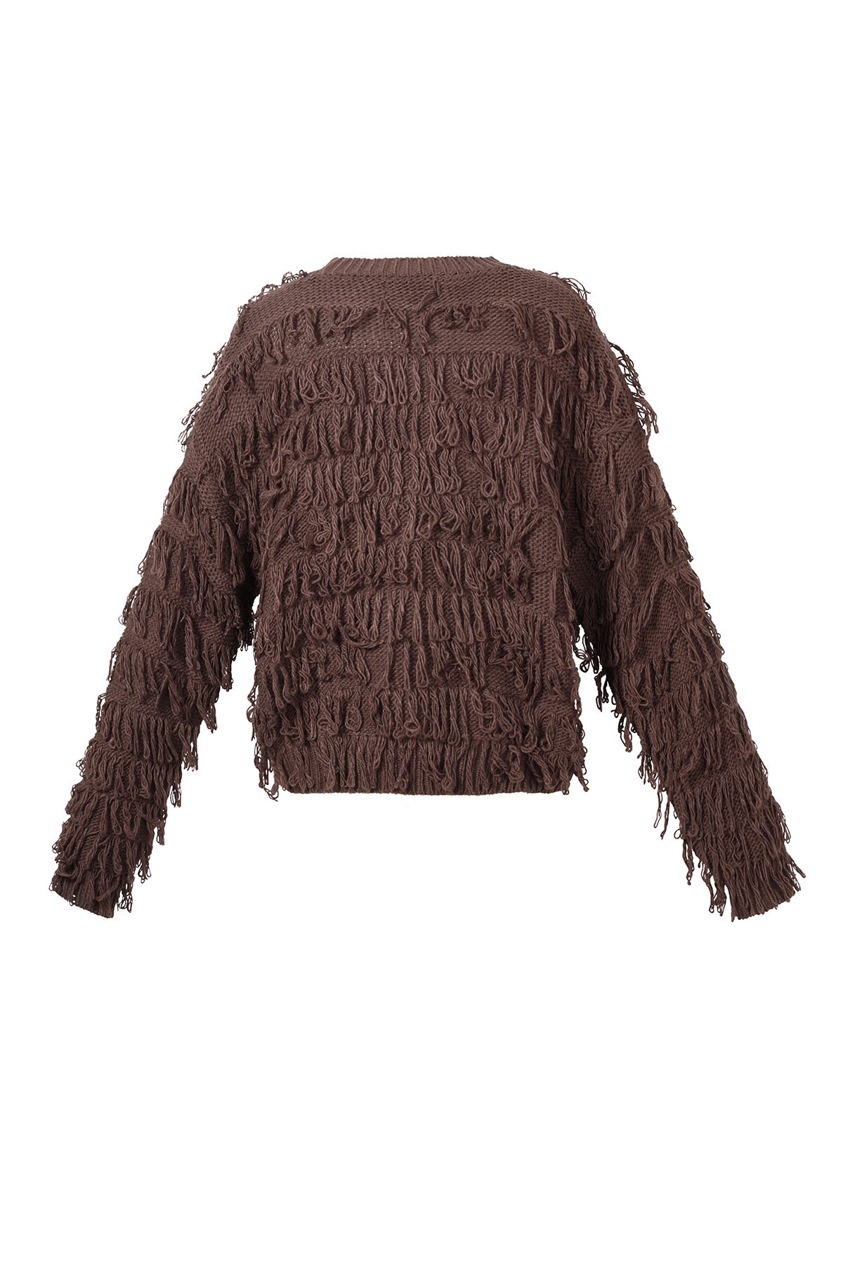 Knitted sweater with fringes Picture3
