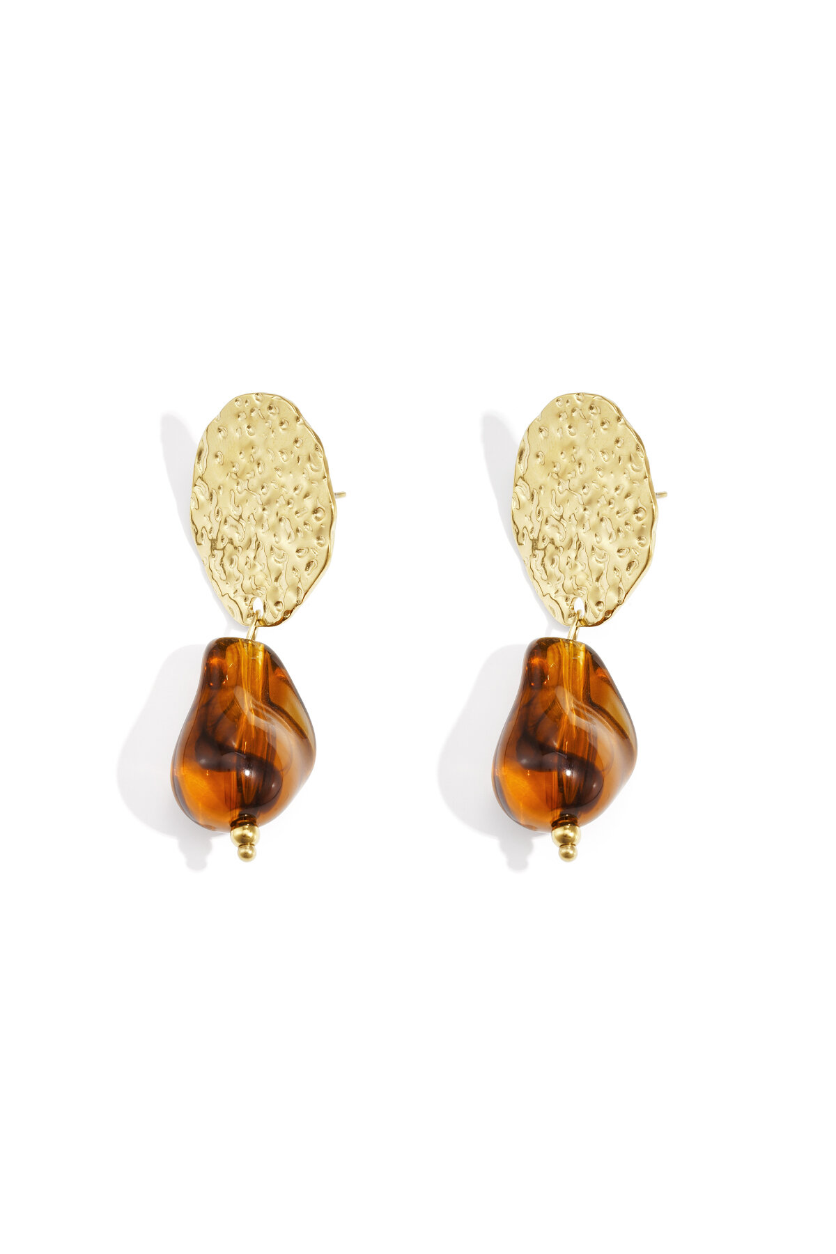 Pendientes colgantes de acero inoxidable de forma irregular. Serie casual y sencilla para uso diario. Joyería para mujer. 2