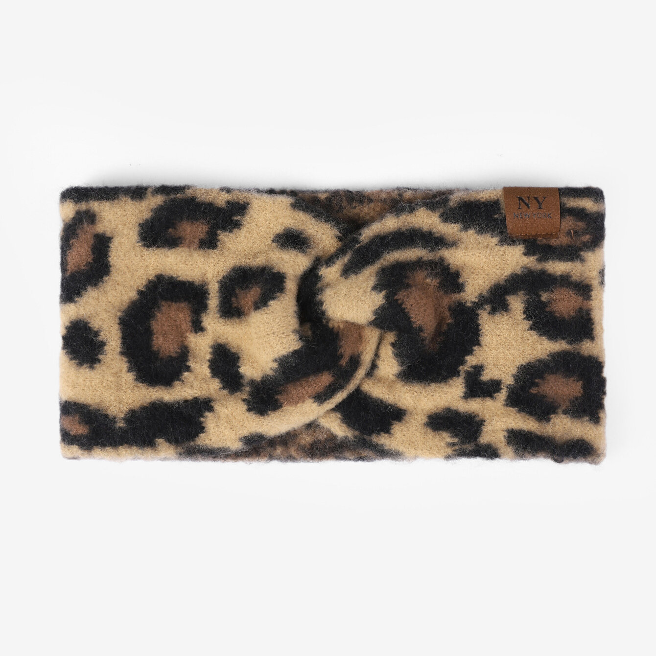 1 Piece Versatile Leopard Print Knitted Cross Style Wide Brim Women's Hair Bands h5 
