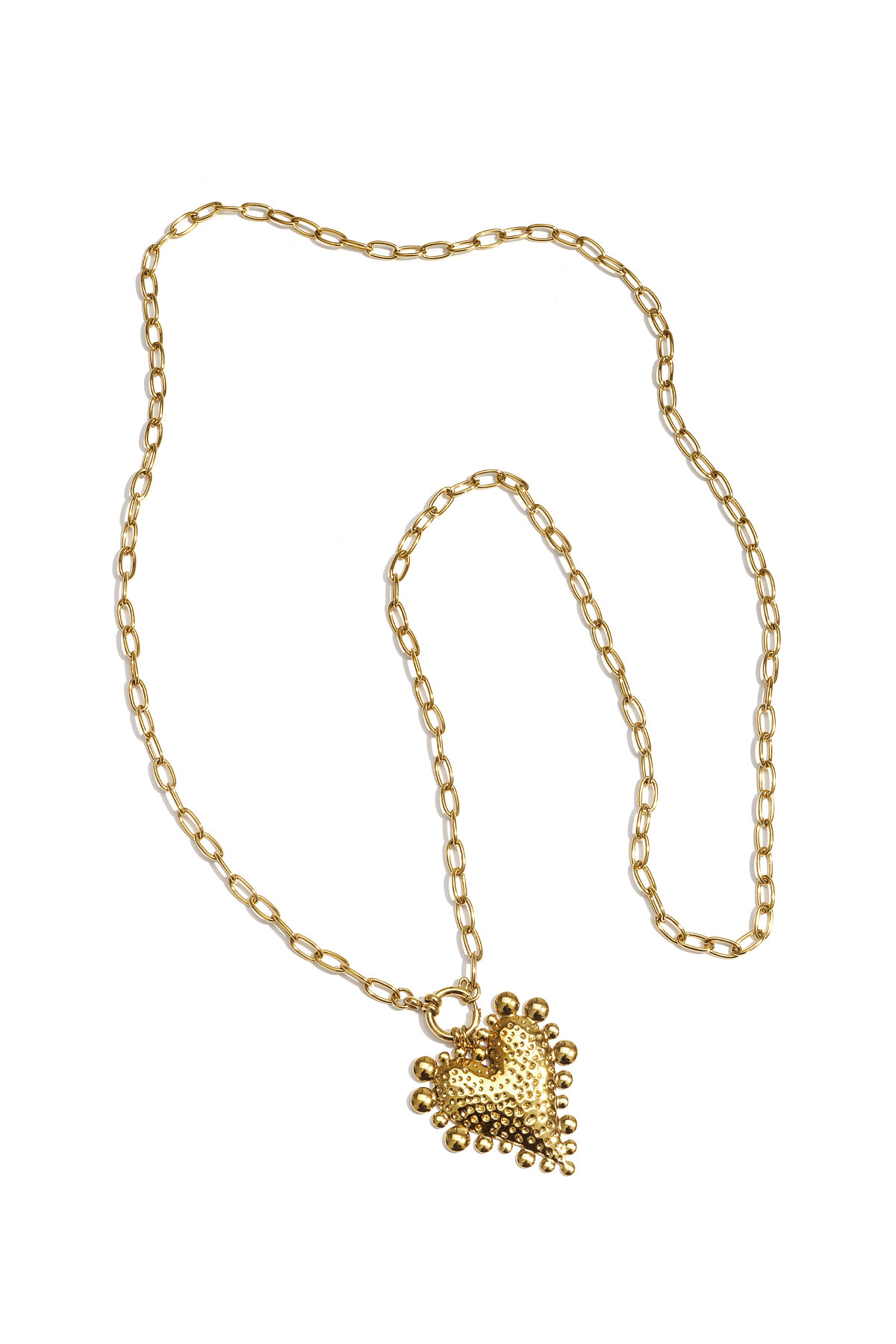 Collar largo con un gran dije de corazón 2