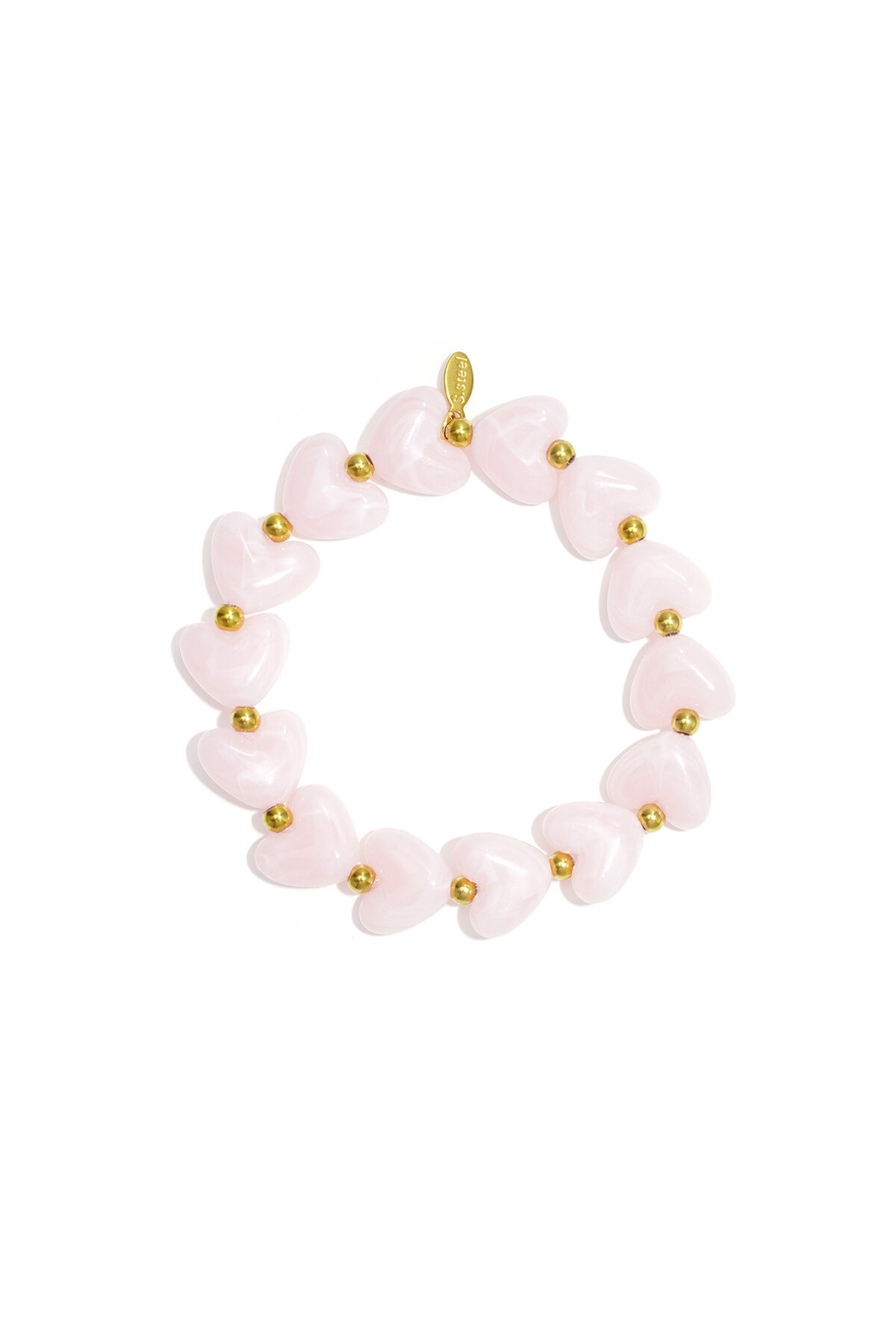 Bracciale elastico con perline a forma di cuore 2