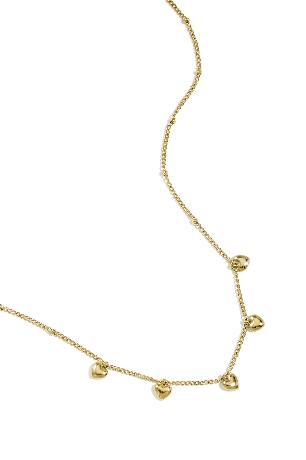 Minimalist necklace with small hearts h5