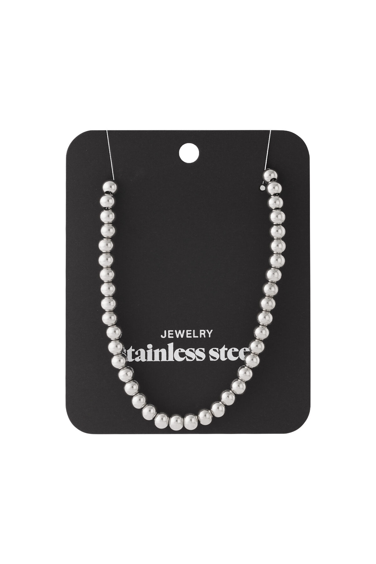 Solid bead necklace-6mm Picture4