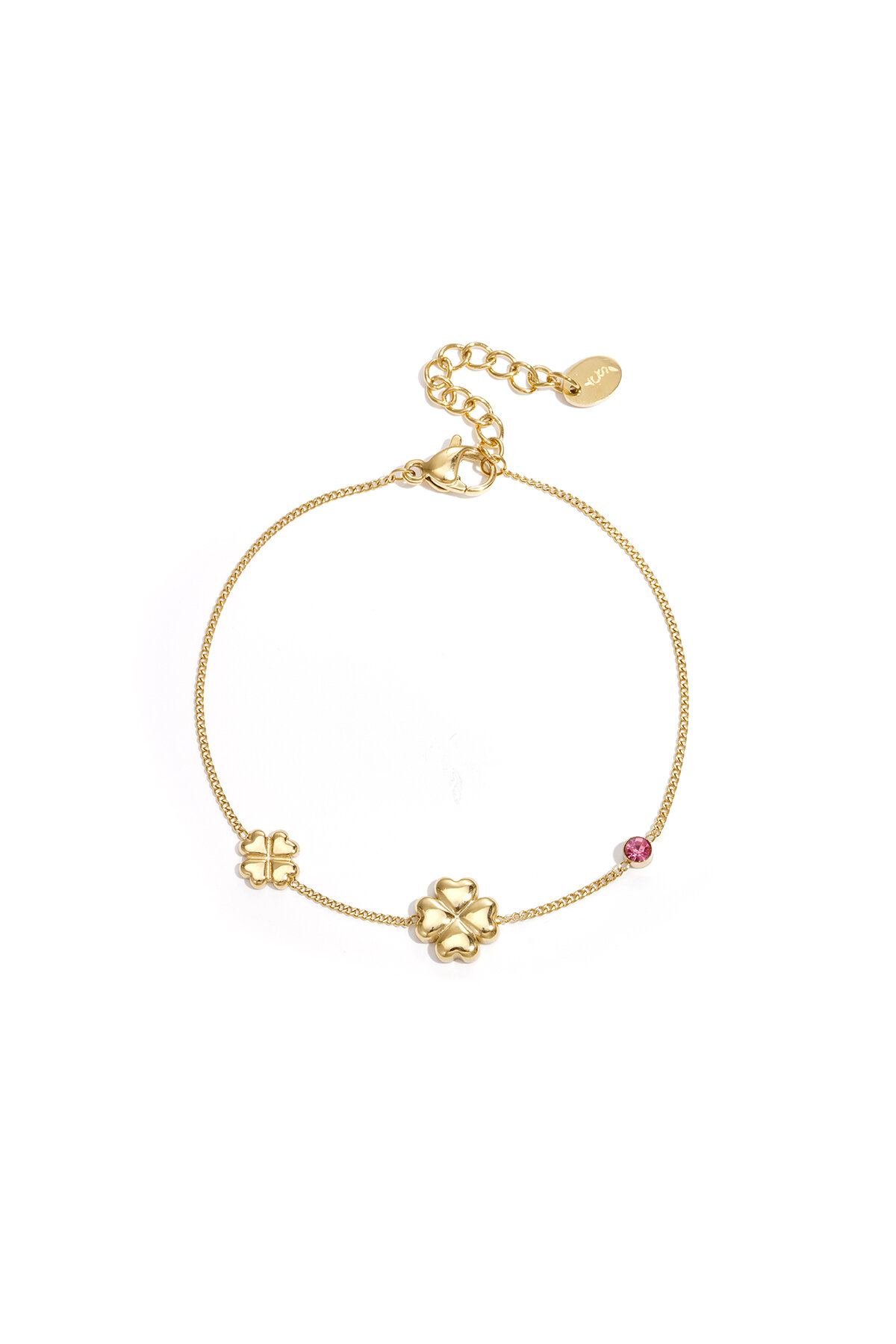 Bracelet orné de trèfles et de pierres colorées 2