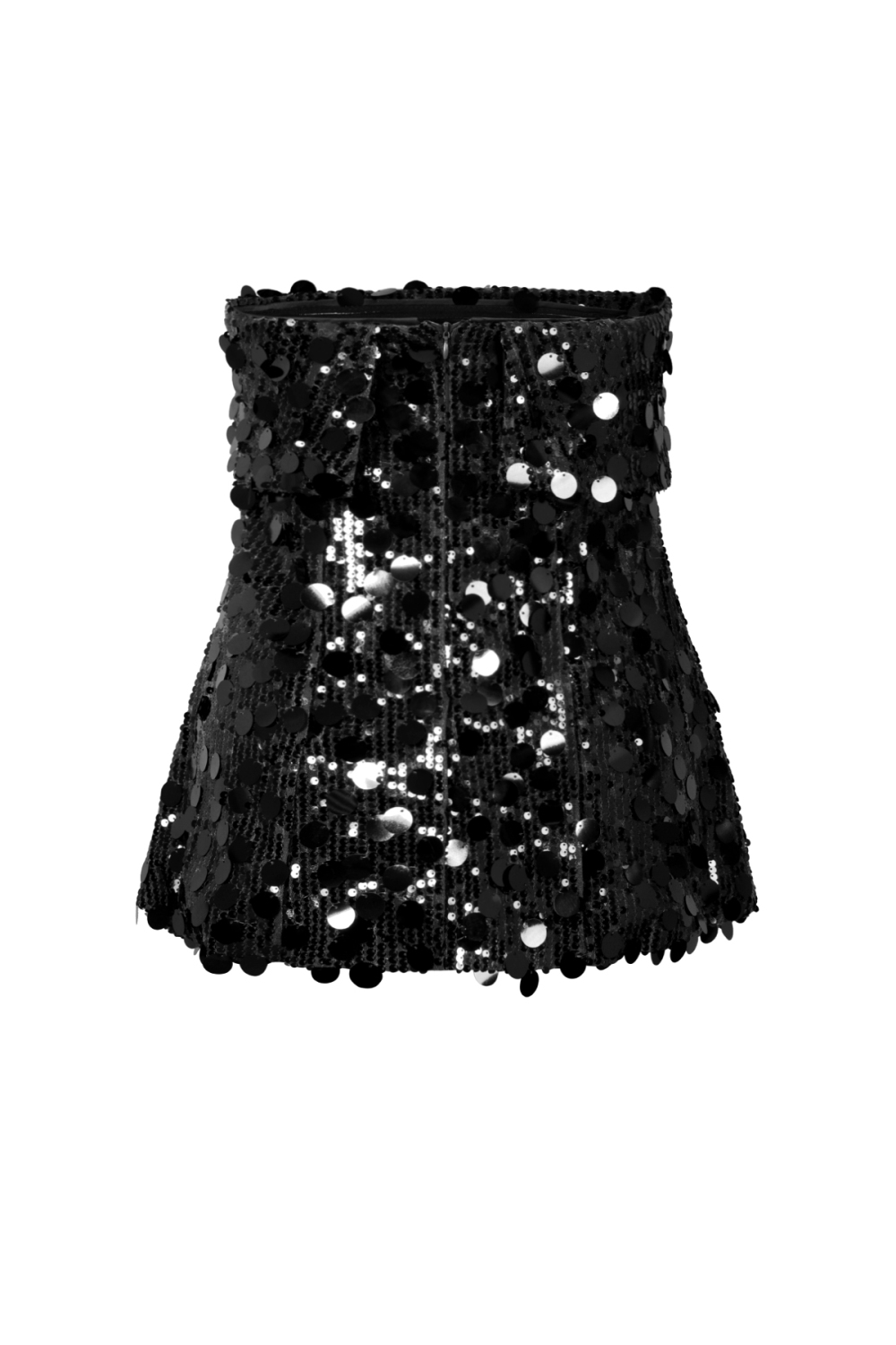 Tessuto Fibra Di Poliestere Top Senza Maniche Donna Paillettes Elegante Immagine3