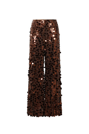 Gewebte Polyesterfaser Damen Gerade Hose Pailletten Elegant h5