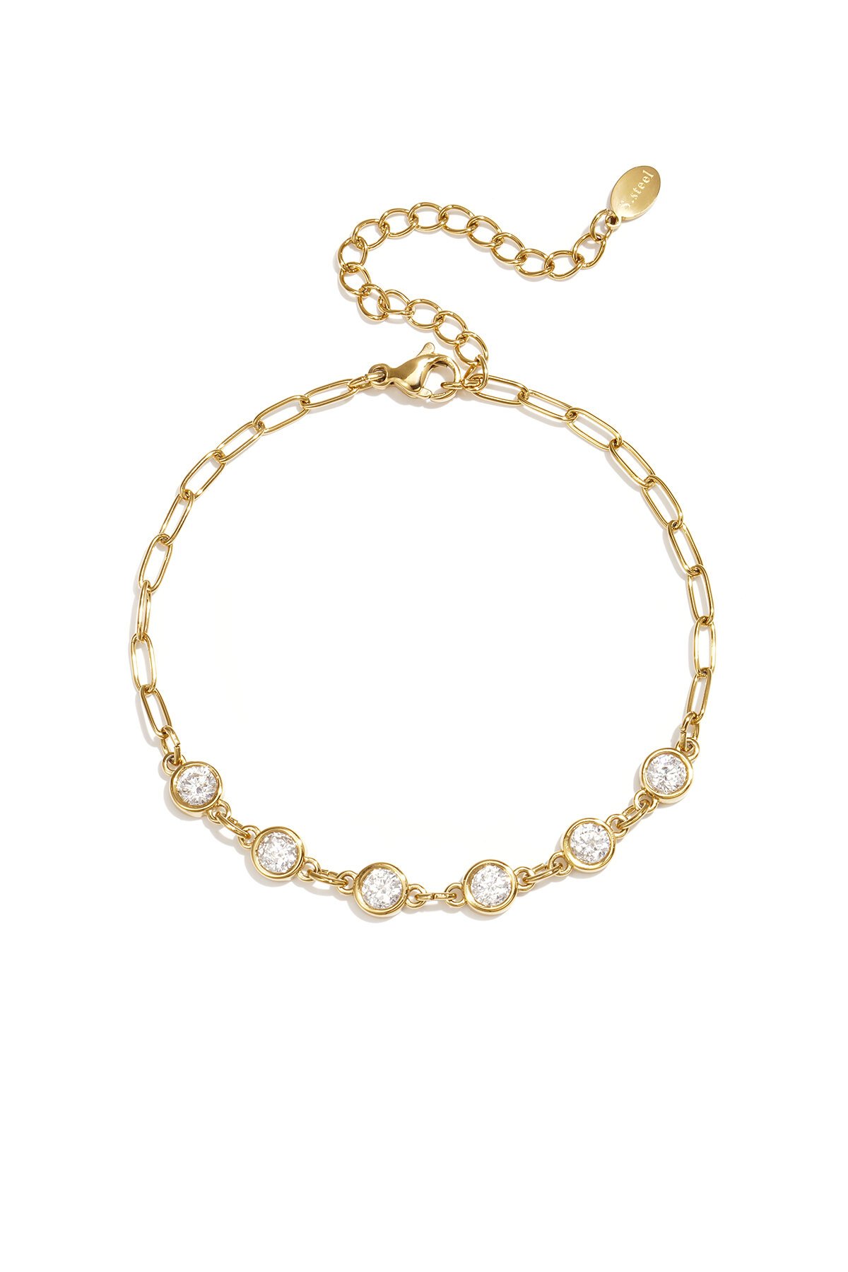 Bracelet en acier inoxydable à maillons simples, collection Daily Simple, bijoux pour femmes h5