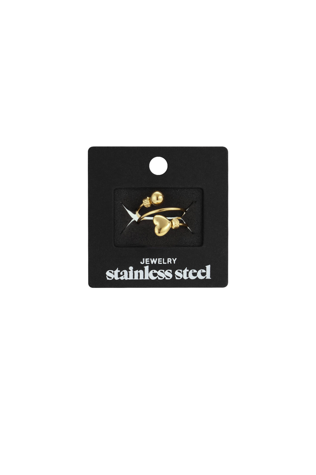 Stainless Steel Minimalist Rings Heart Casual Daily Simple Series Women's jewelry h5Picture4