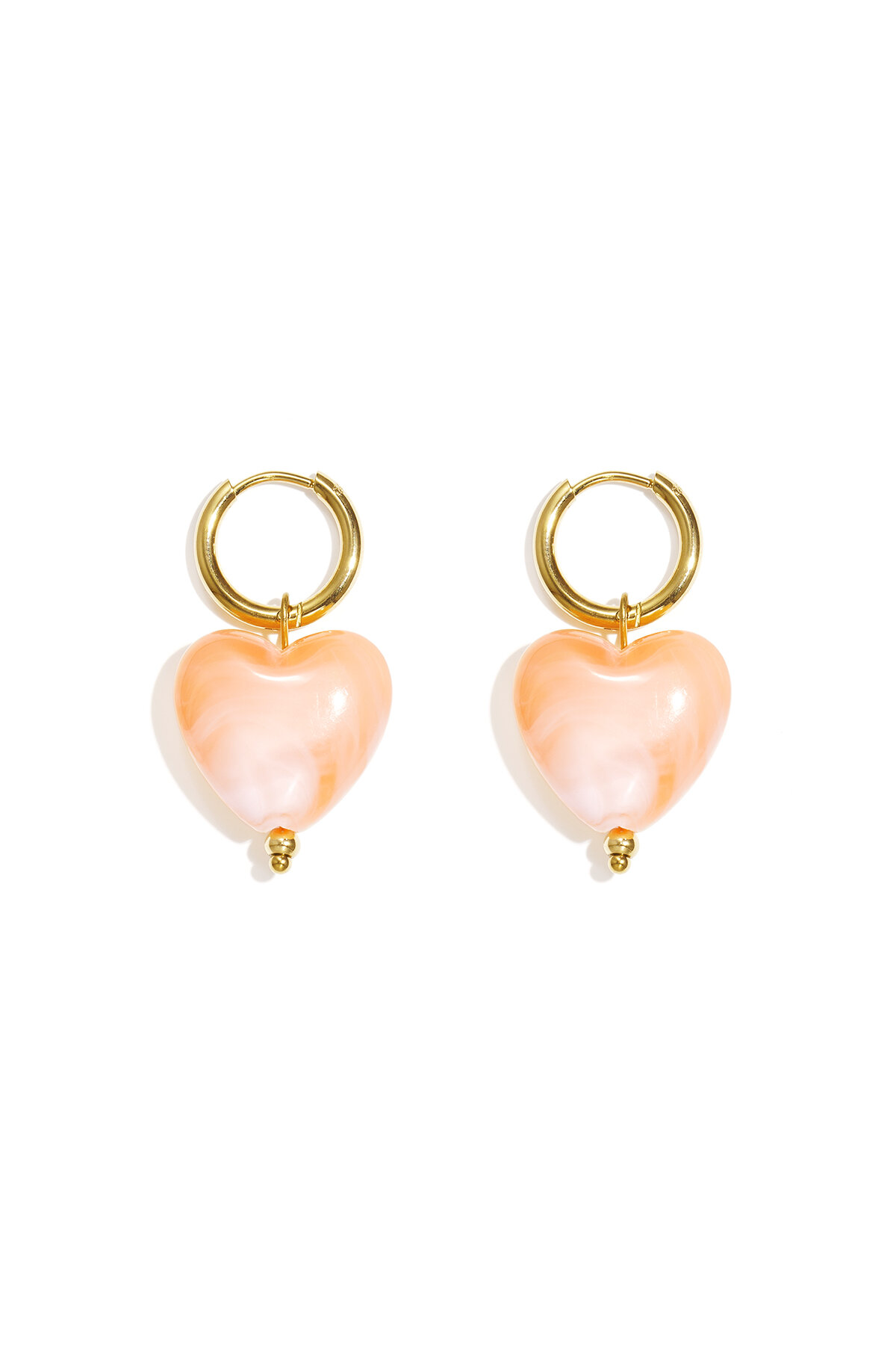 Earrings with heart-shaped beads Picture5
