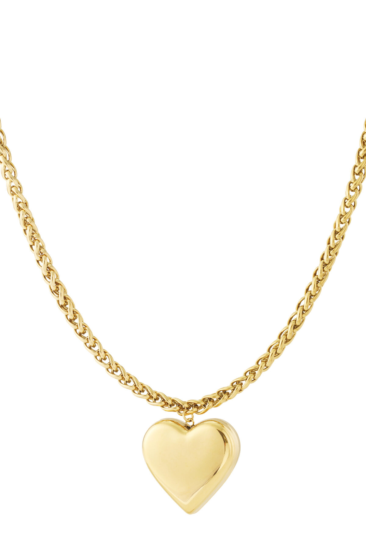 Golden heartbeat necklace h5