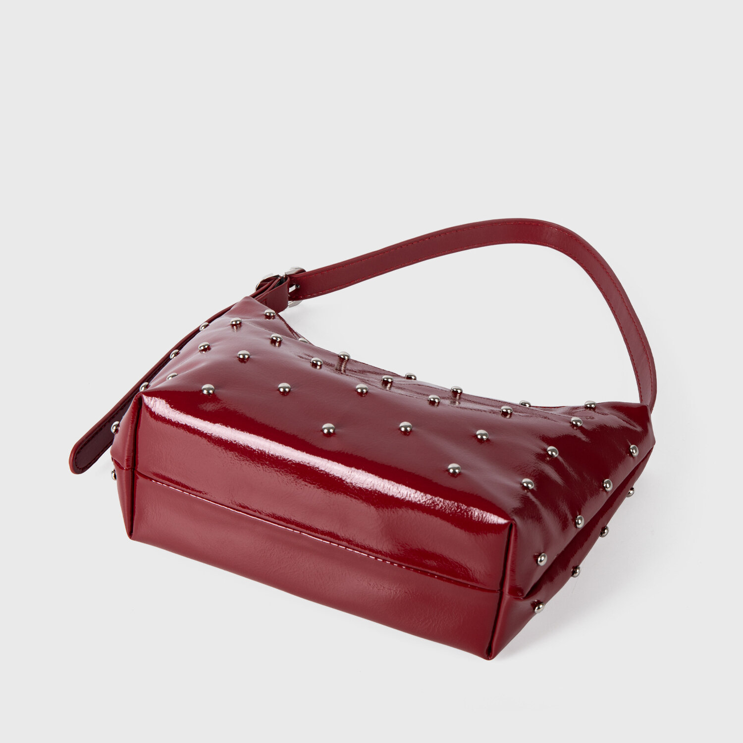 1 Piece Simple Series Casual Solid Color Rivet PU Women's Shoulder Bags h5Picture3