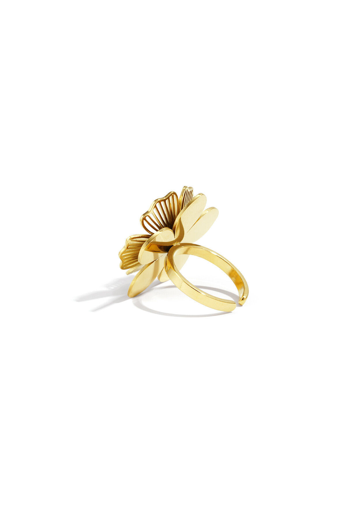 Stainless Steel Statement Rings Flower Casual Daily Simple Series Women's jewelry Picture4