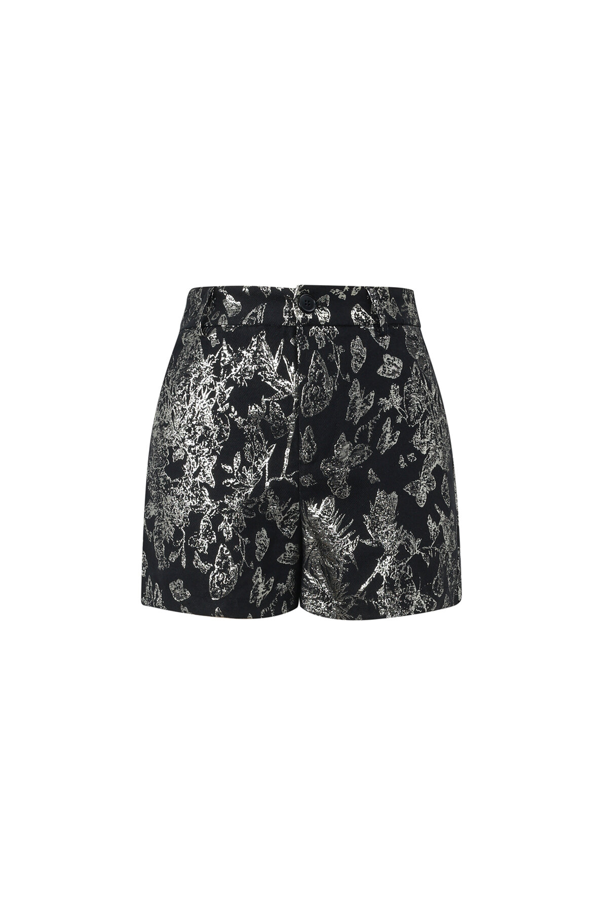 Woven Polyester Fiber Women's Shorts Elegant Floral Print h5 