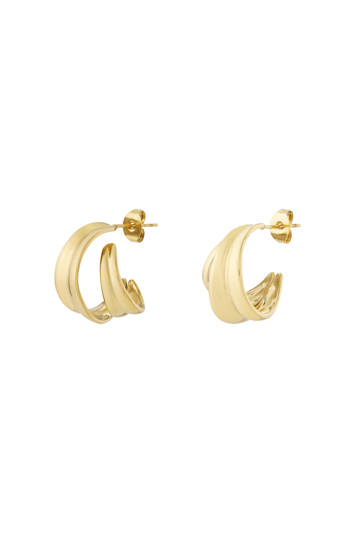 Polished loop earrings h5 