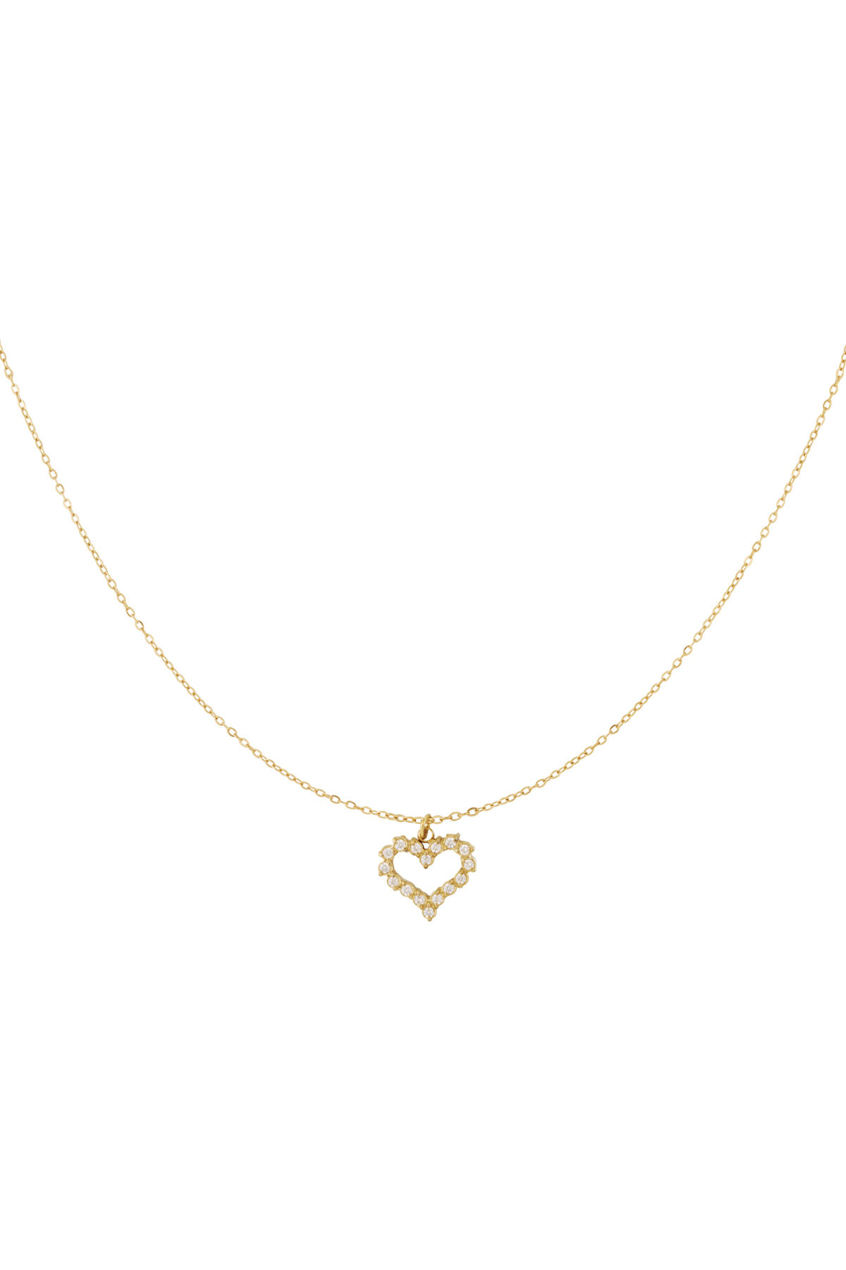 Ketting strass hartje 2
