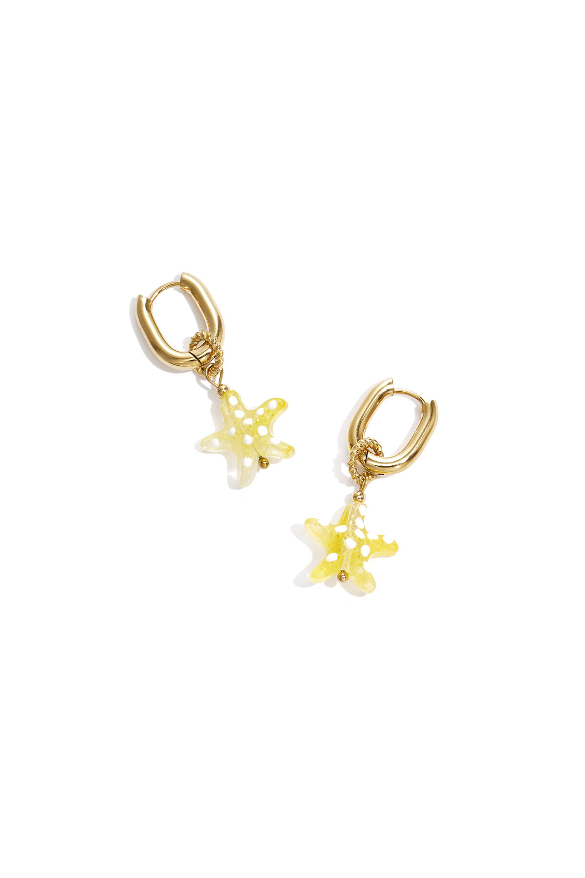 Earrings with spotted starfish h5
