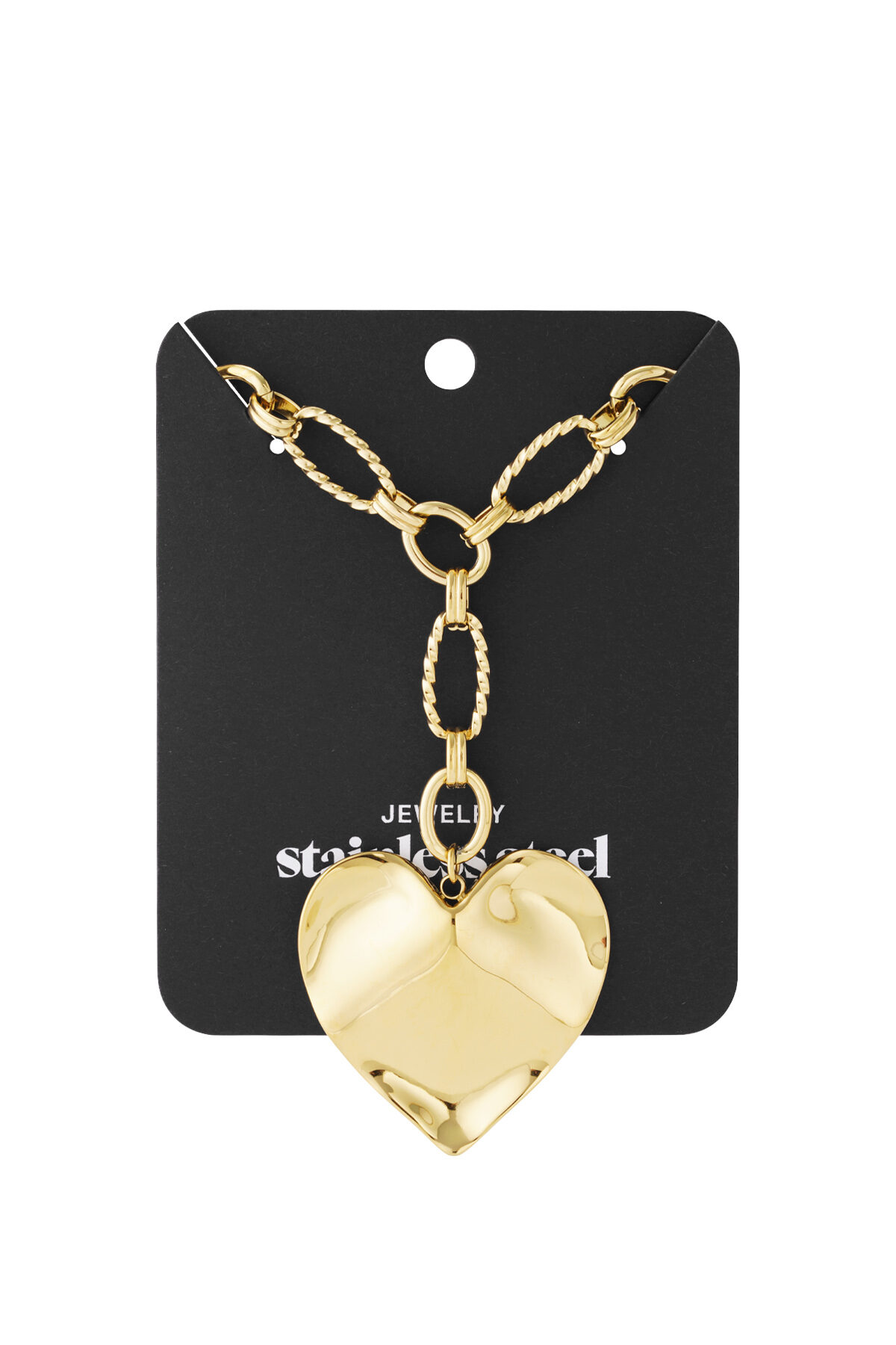Big heart chain necklace h5 Picture5