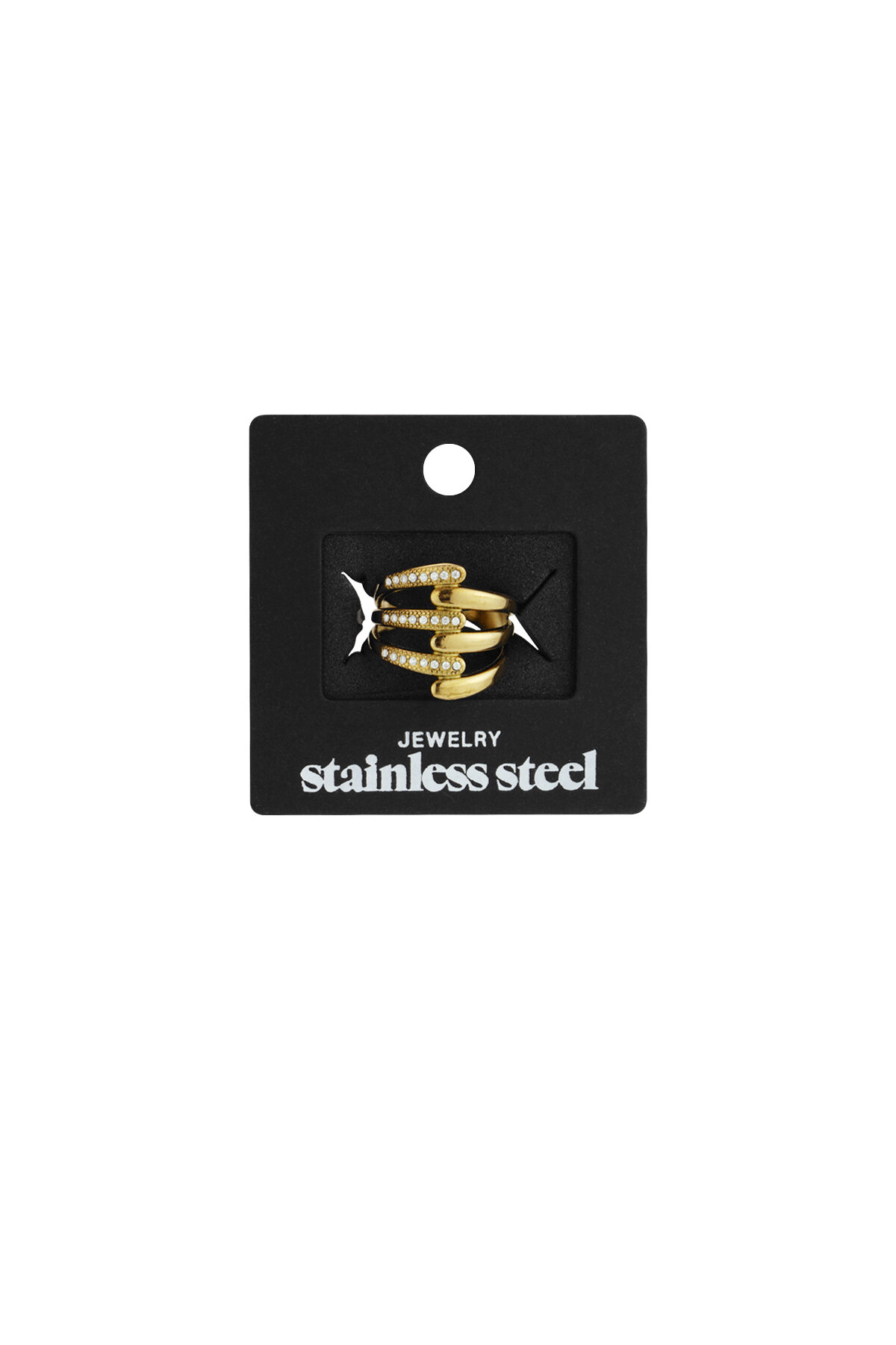 Stainless Steel Statement Rings lines Casual Daily Simple Series Women's jewelry Picture4